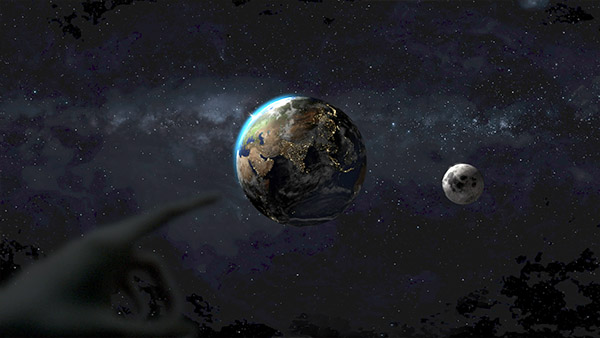 3D earth space visual effects